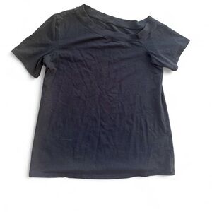 lululemon athletica Off the Shoulder Black Short Sleeve Tee